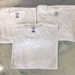 Stafford (JC Penny) white T-shirts. Size 3XLT.  Big & Tall. VG. 3 shirts.